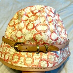 Vintage Coach Signature Pink Womens Bucket Hat